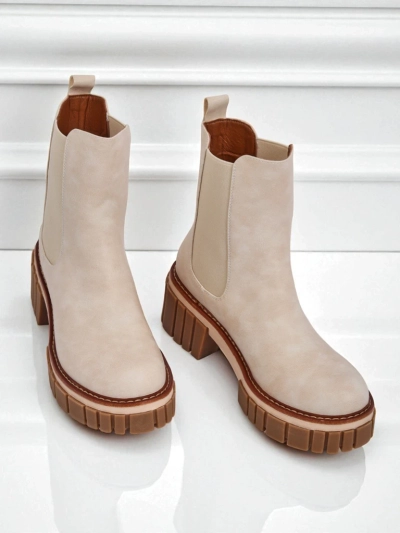 Боти до глезена на токче от еко набук Amber Walk