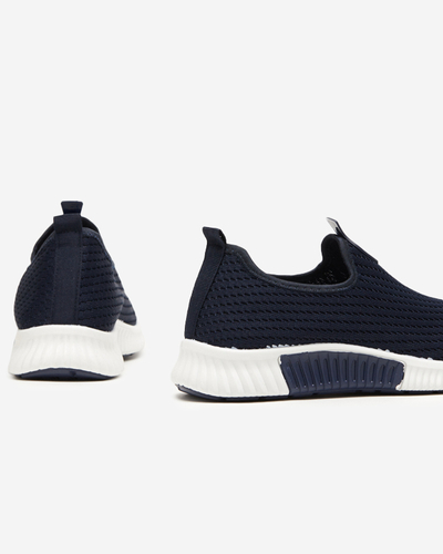 Granatowe damskie buty sportowe slip-on Palomena - Obuwie