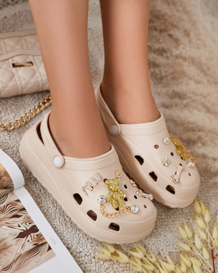 Royalfashion Дамски гумени джапанки с орнаменти Fescas