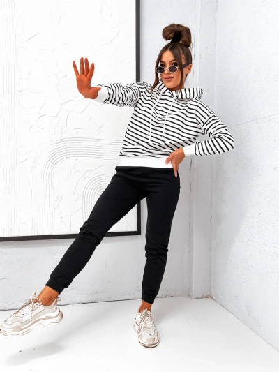 Royalfashion дамски комплект анцуг с райета