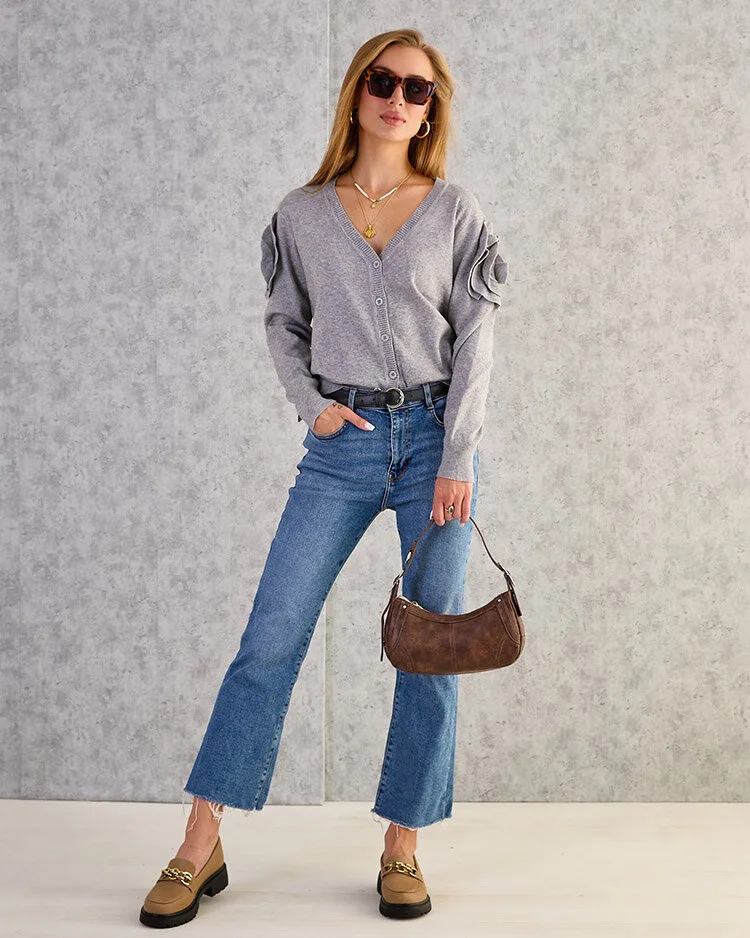 Royalfashion Разкопчан дамски пуловер