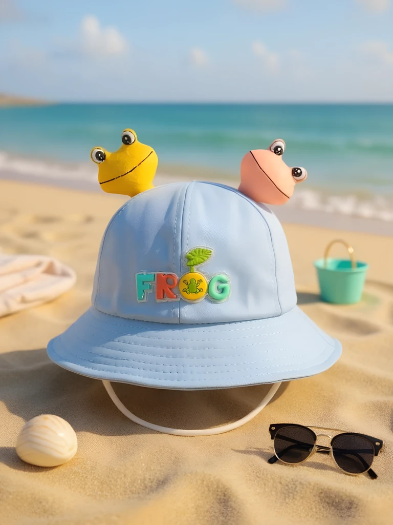 Royalfashion Детска шапка тип кофа Весели нашивки