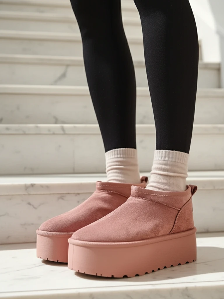 Royalfashion Дамски къси ботуши a'la snow boots Ozozi