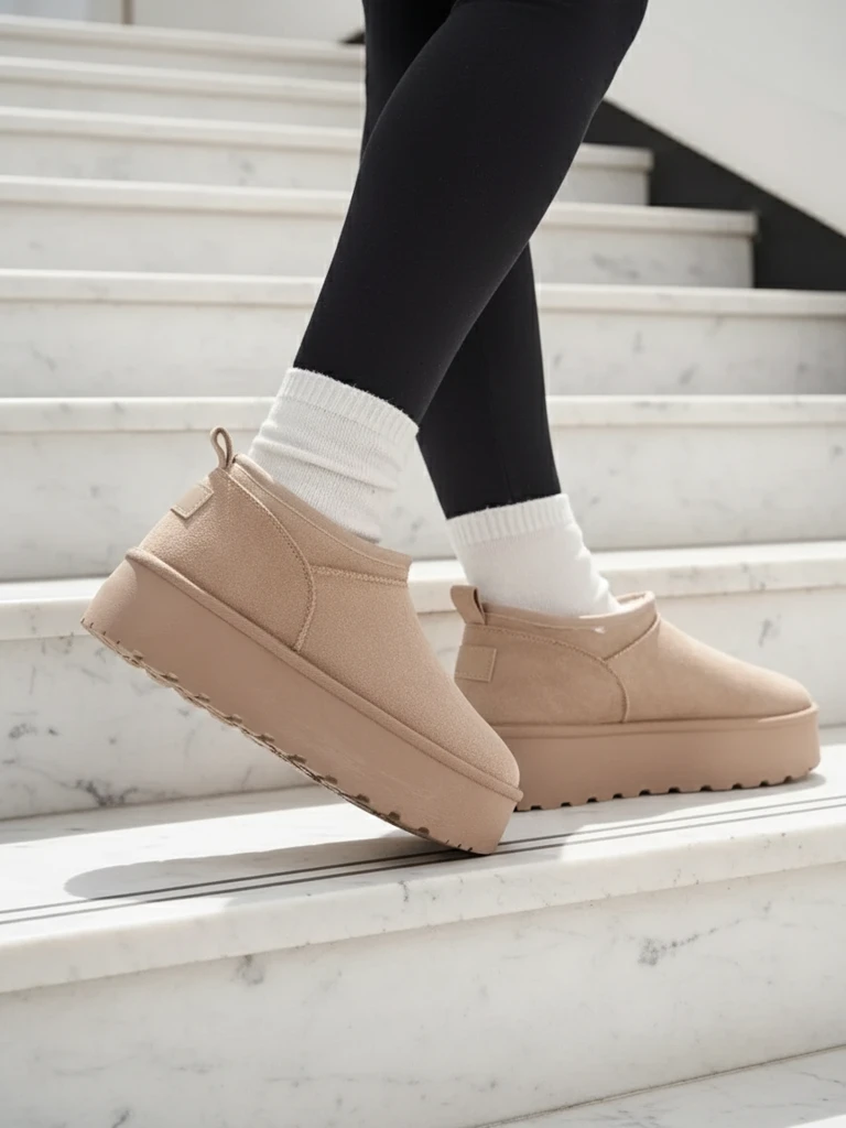 Royalfashion Дамски къси ботуши a'la snow boots Ozozi