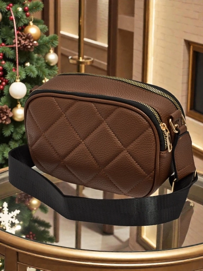 Малка дамска чанта от еко кожа Connere с капитониран ефект