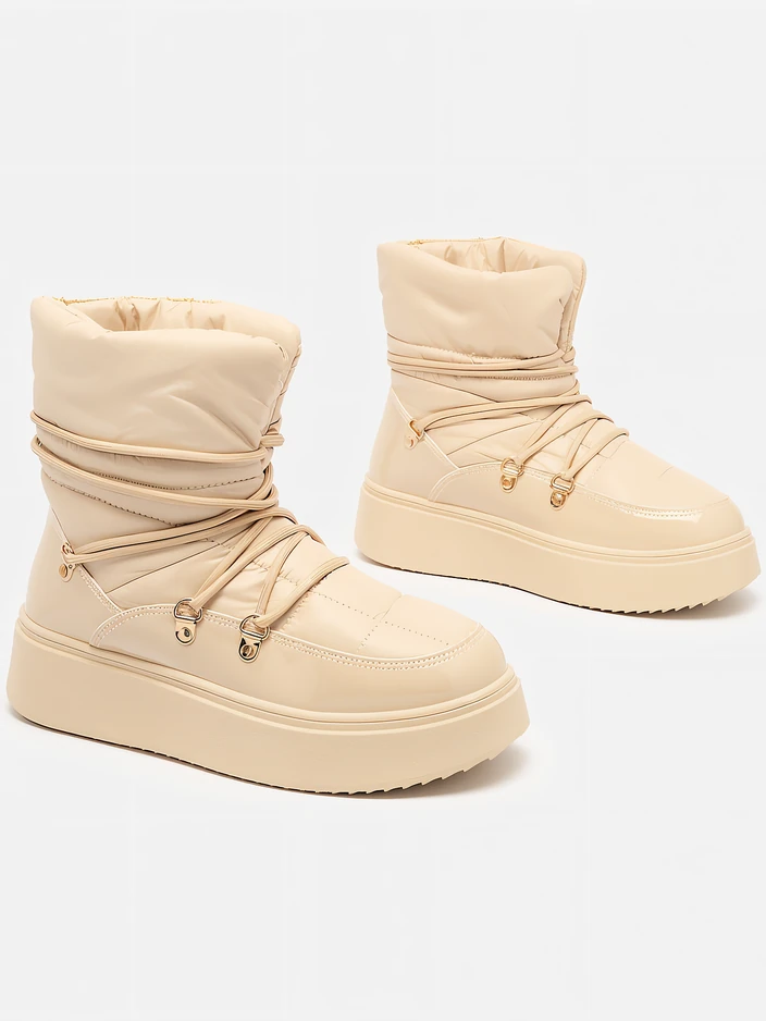 Royalfashion Дамски ботуши за сняг с приплъзване в бежово Dabenda