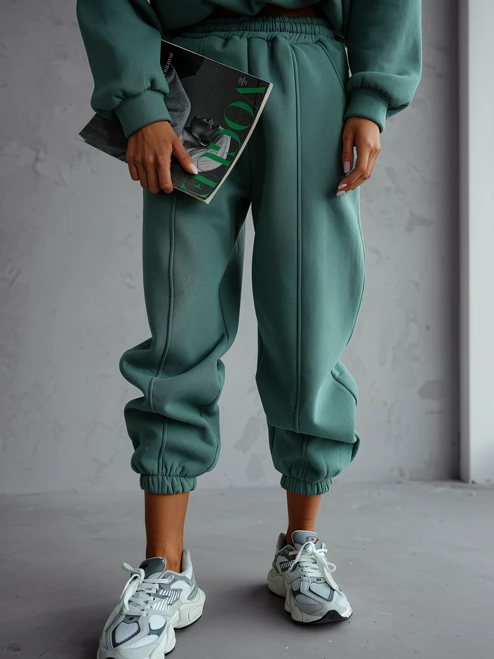 Royalfashion Памучен дамски комплект от два части