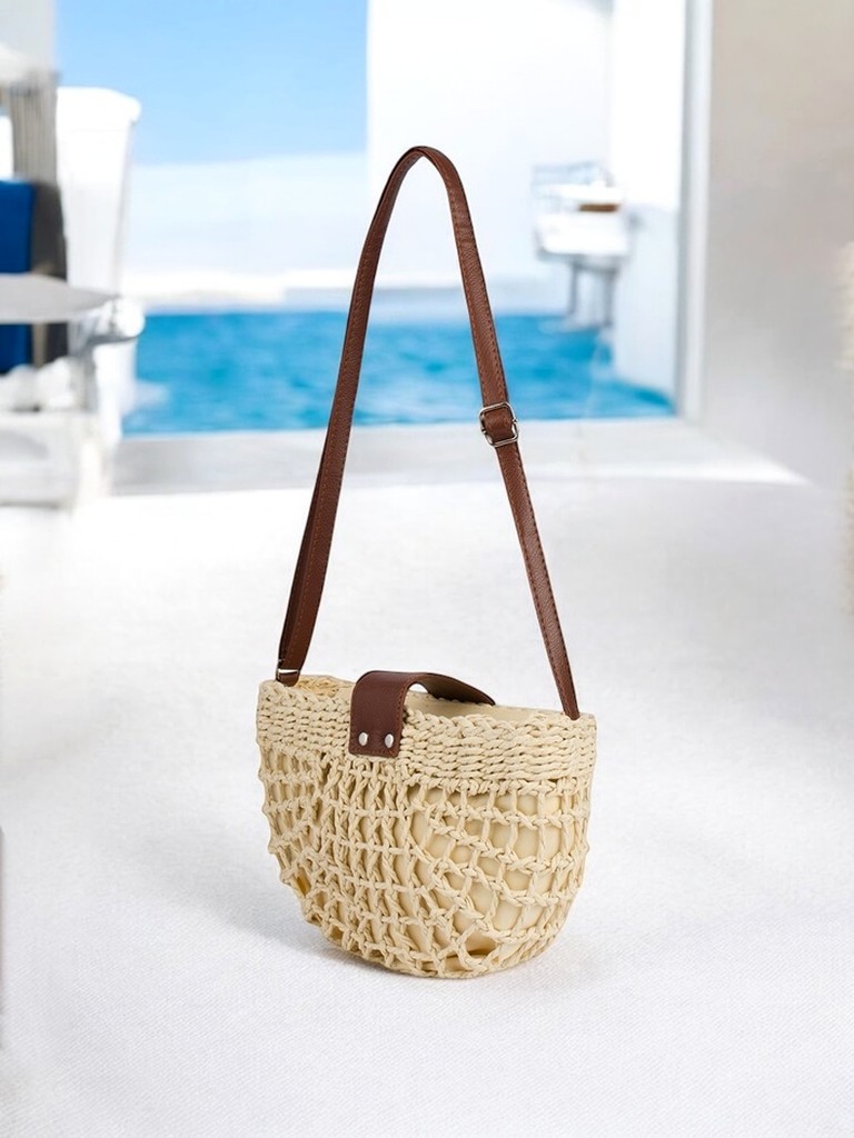 Royalfashion Малка дамска чанта от слама Boho Mini