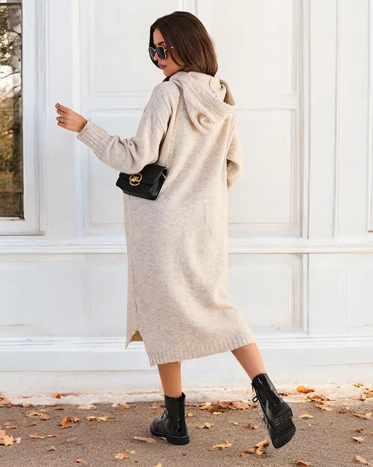 Дълга пуловер рокля за жени на Royalfashion