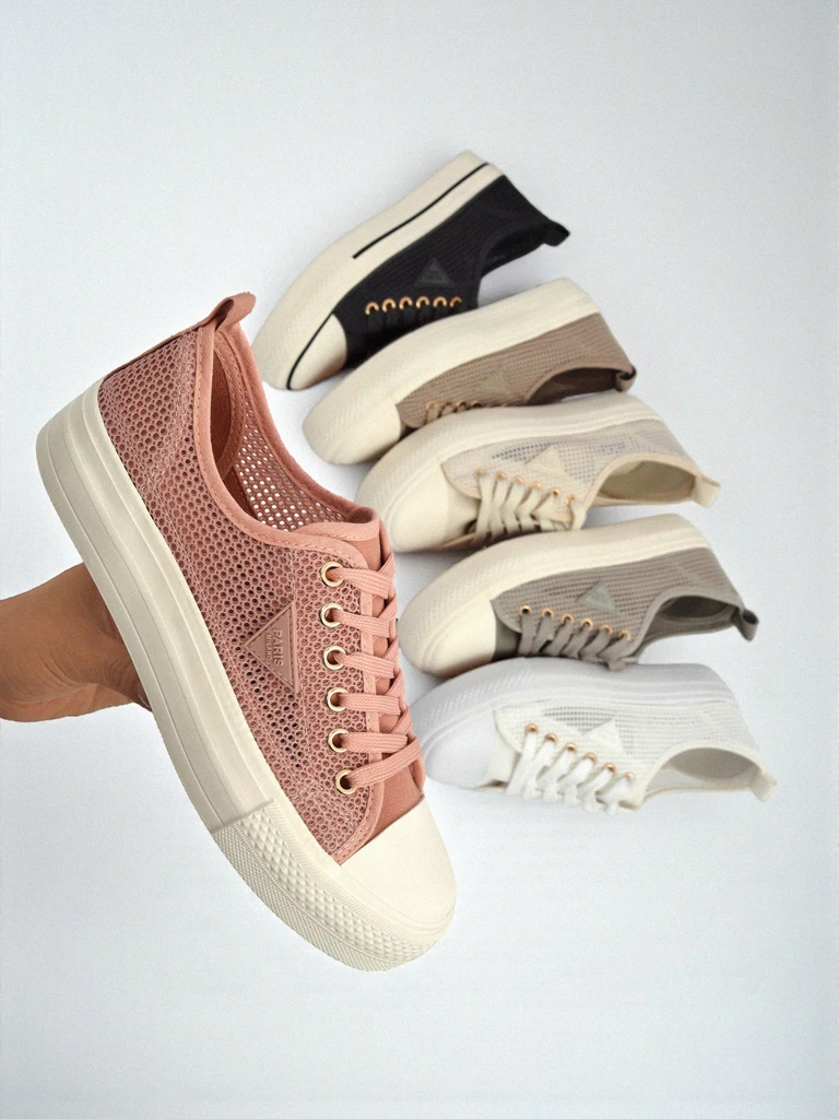 Дамски кецове Afrodyta Rosa – дишащи розови обувки от плат за лятото