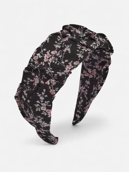 Royalfashion Лента за коса с драперия и щампа