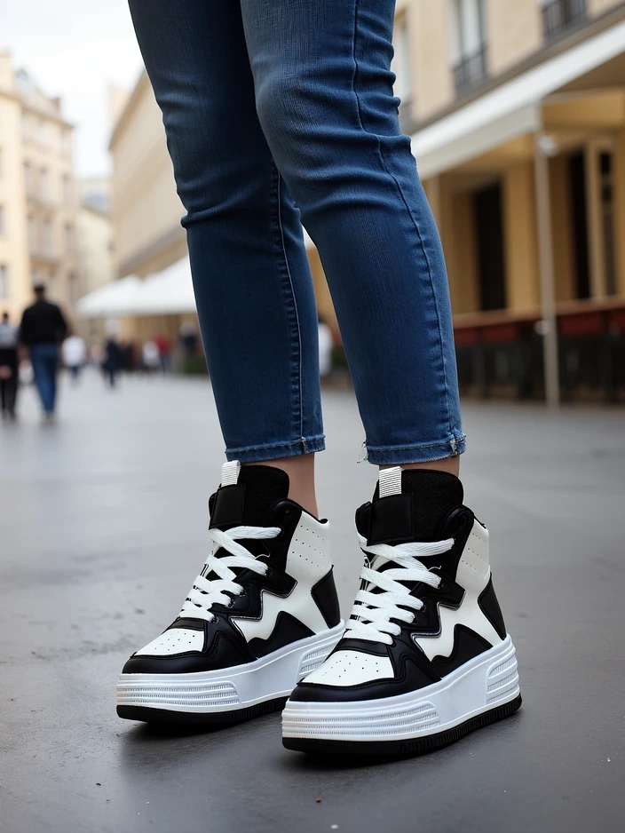 Royalfashion Високи дамски спортни обувки Quiedy