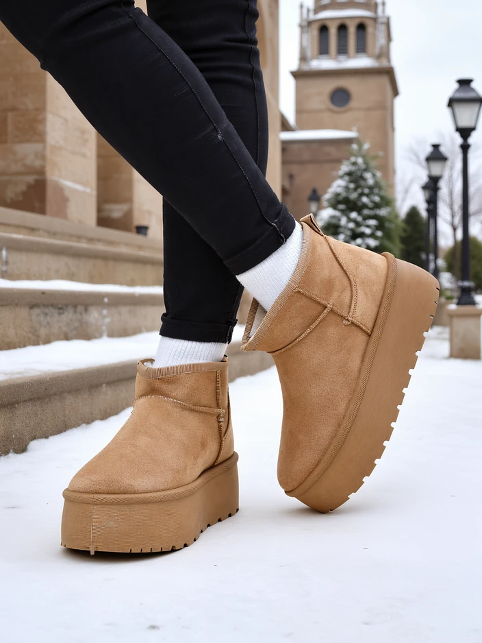 Royalfashion Дамски ботуши за сняг на платформа a'la Dagodo