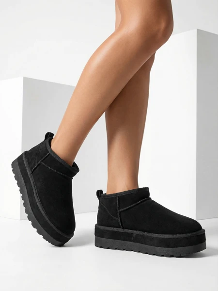 Роялфашън Къси снежни ботуши за жени а'ла Биовве