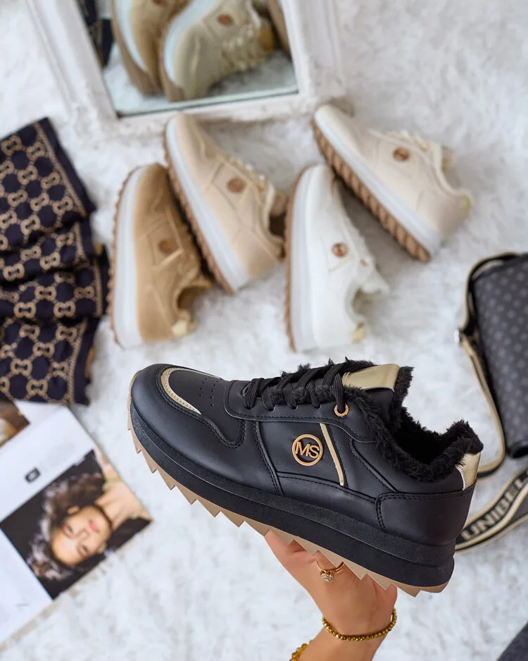 Royalfashion Затоплени дамски маратонки с кожа Boris