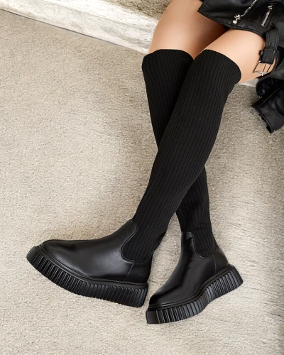 Royalfashion Дамски ботуши Hesoppel с приплъзване над коляното