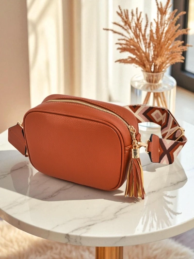 Royalfashion Малка дамска чанта от еко кожа с цветна каишка Kovi Lace