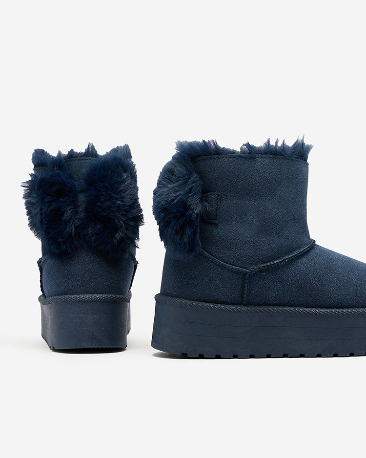 Royalfashion Дамски ботуши a'la snow boots в черно Goroggo