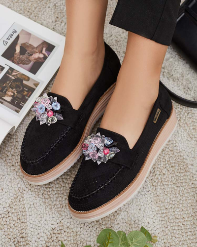 Royalfashion Мокасини с цветни камъни Restea