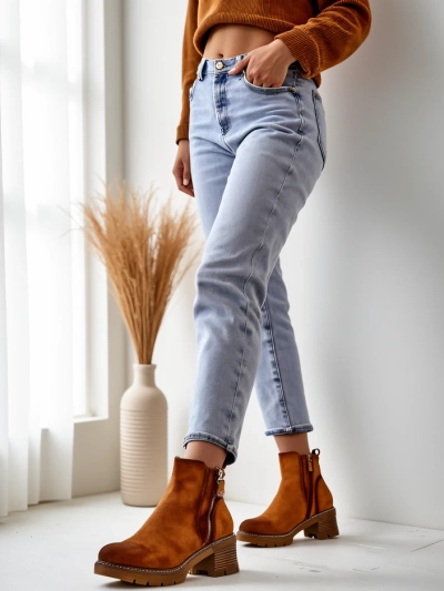 Royalfashion ЖЕНИШКИ БОТИ С МАЛКИ ТОКЧЕТА Fiefo