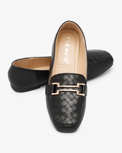 Royalfashion Черни дамски мокасини Bulerol