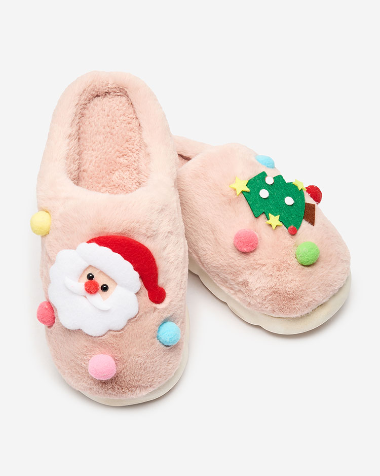 Royalfashion Коледни дамски чехли в розово Fertemse