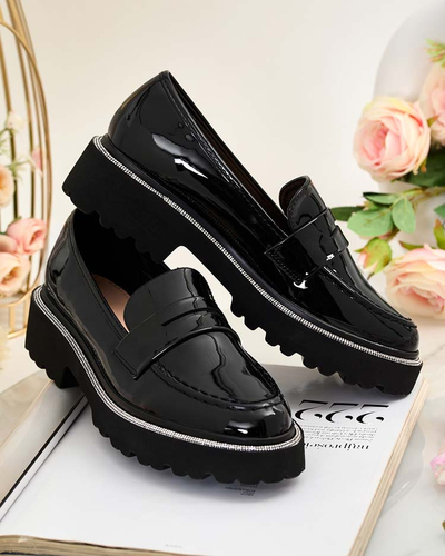 Royalfashion Дамски лакирани мокасини Deru