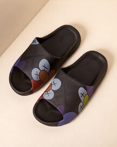 Czarne damskie klapki Elmino - Obuwie