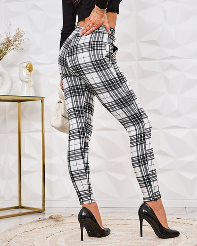 Royalfashion Затоплен кариран дамски панталон