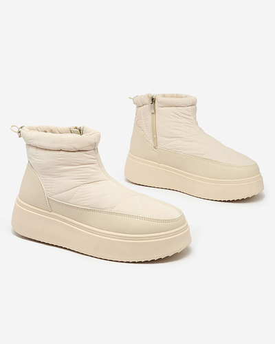 Royalfashion Дамски ботуши за сняг в бежов цвят Fopinia