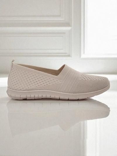 Дамски мокасини Callista бежови от дишаща материя пролет лято