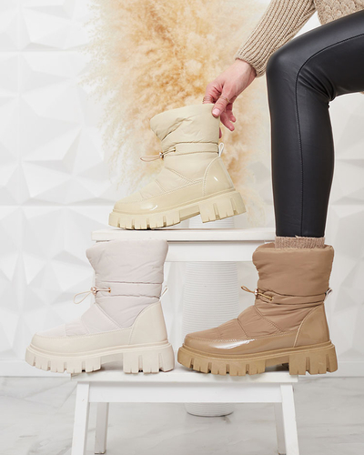 Royalfashion Дамски ботуши за сняг с приплъзване в бежово Sadella
