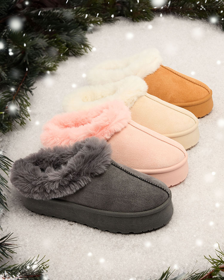 Royalfashion Дамски къси ботуши а'ла ботуши за сняг Kapfiee