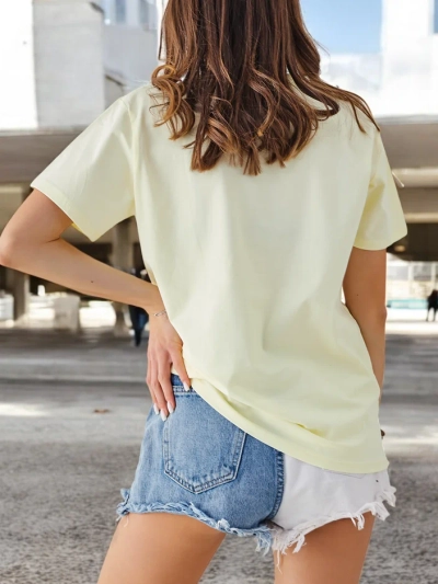 Royalfashion дамска памучна блуза с принт