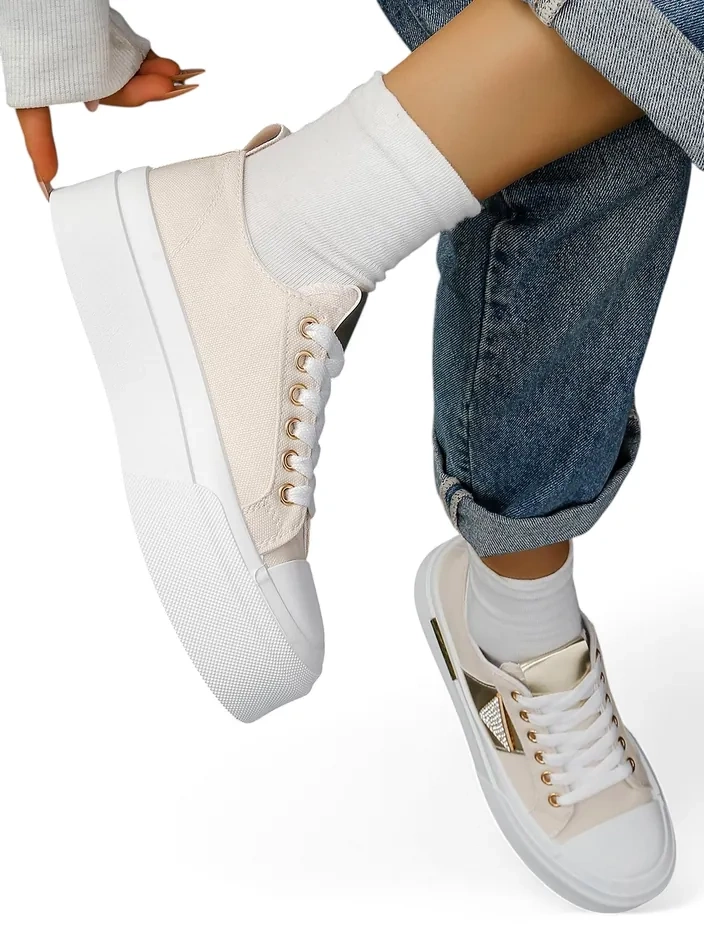 Обувки на платформа Royalfashion за жени Златен свят