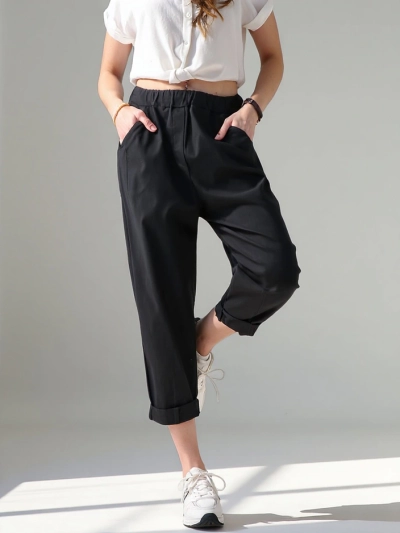 Дамски хarem панталони Royalfashion, изработени от вискоза