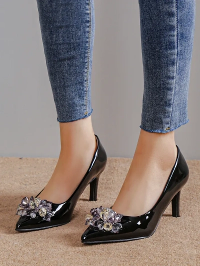 Royalfashion Гладки дамски токчета с мрежа Ellona