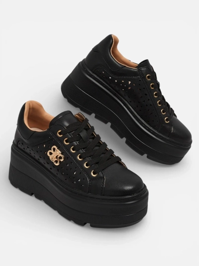 Ажурни дамски спортни сникърси от естествена кожа Atelle