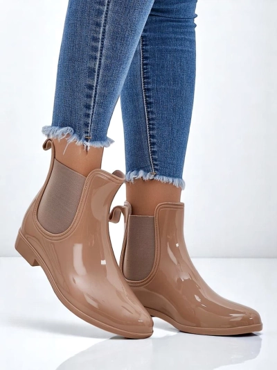 Роялфешън дамски лачени гумирани ботуши Серис