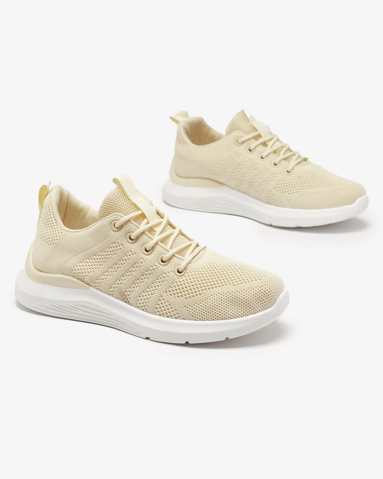 Кремави дамски спортни обувки от плат Bofia - Обувки