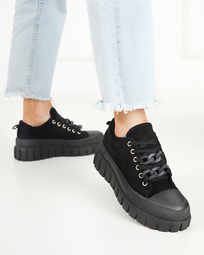 Wysokie damskie trampki w kolorze czarnym Mishta - Obuwie