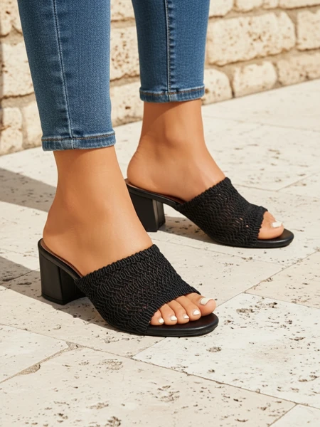 Royalfashion Дамски чехли на ток Sole Bloom