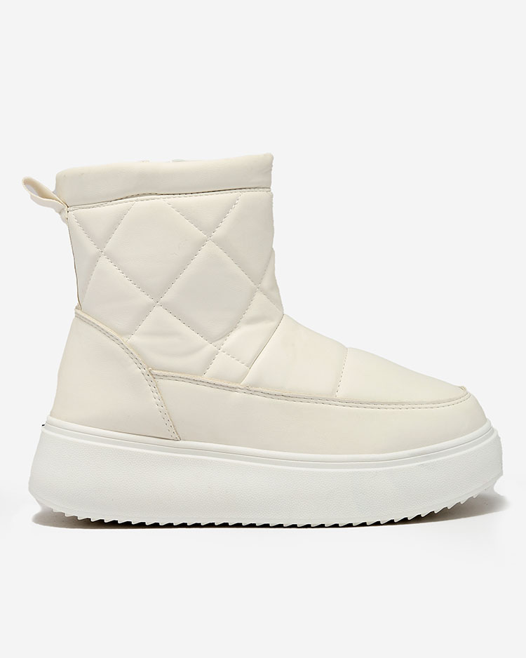 Royalfashion Бели дамски ботуши a'la snow boots Kacecica