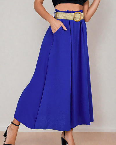 Royalfashion Дамска миди пола с колан