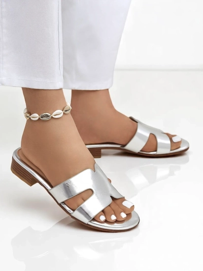 Royalfashion Дамски чехли на плоска подметка SilverEase