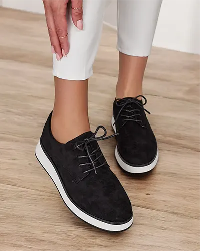 Royalfashion Дамски полуботи с връзки Gori