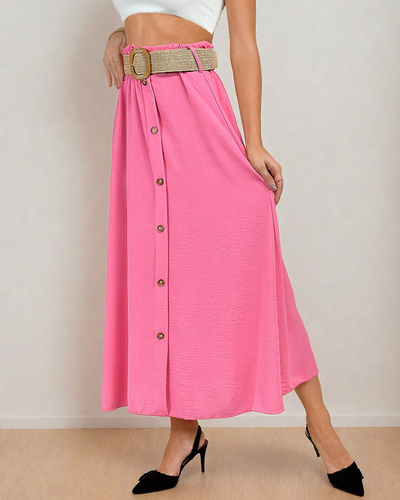 Royalfashion Дамска миди пола с колан