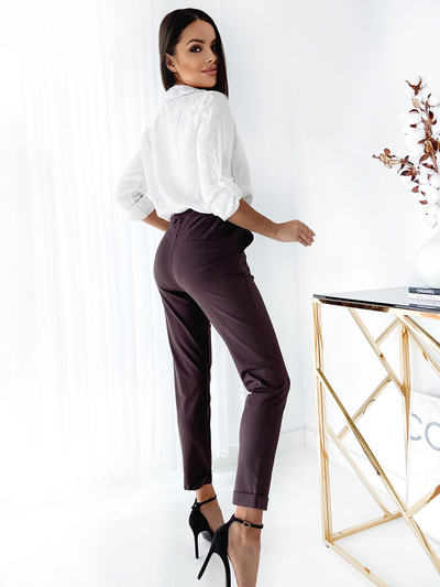 Royalfashion Тъмнокафяви дамски панталони