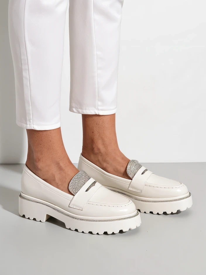 Royalfashion дамски мокасини с кристали Vinness