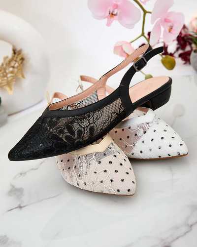 Royalfashion Дамски сандали а'ла балерина с дантела Benoce
